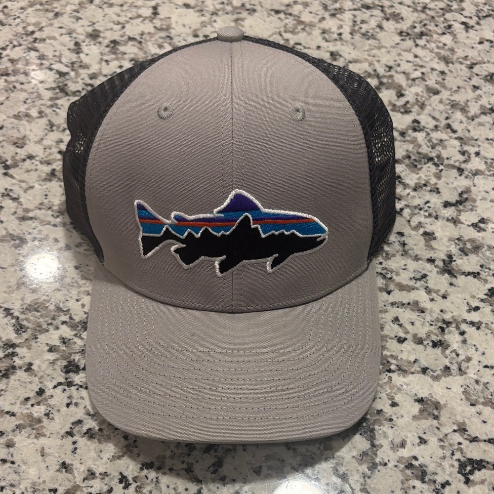 Patagonia Gray Cap with Fish Logo